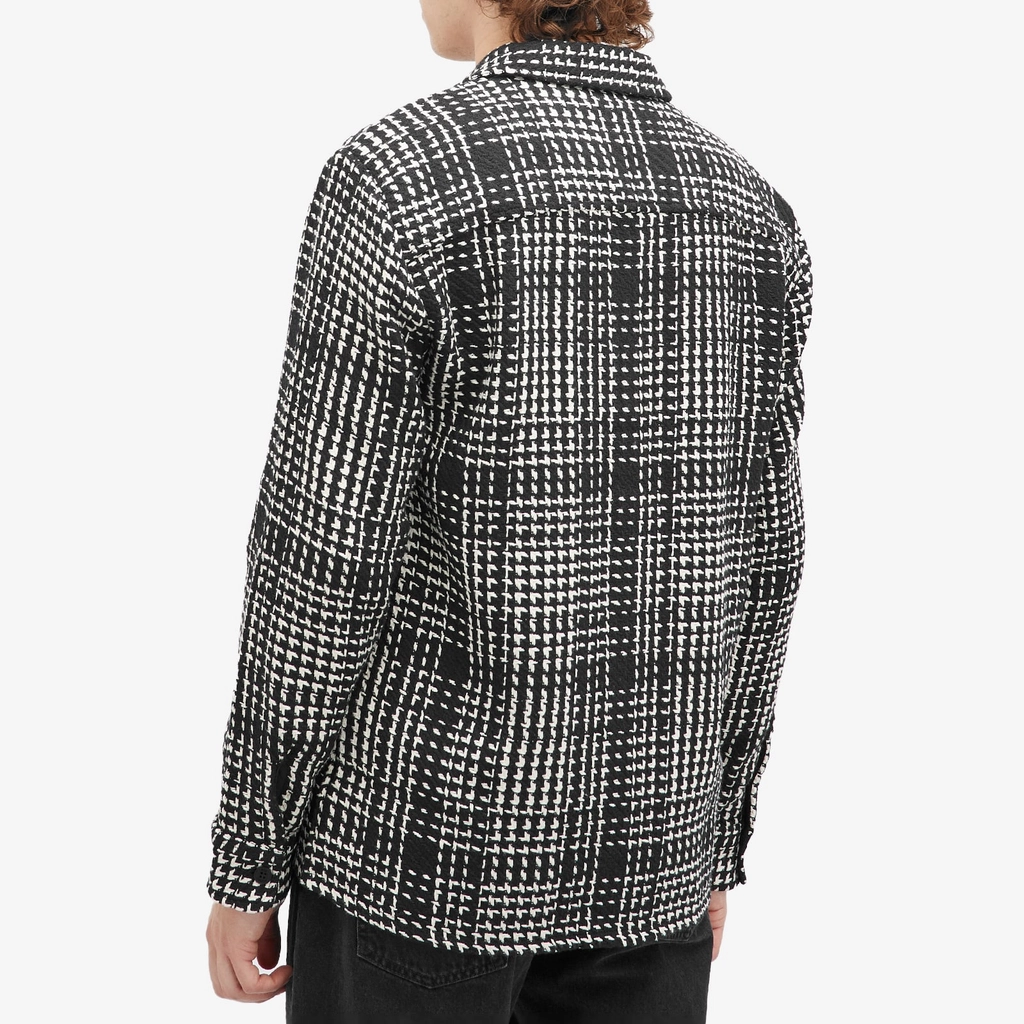 Wax London Men's Whiting Twin Weave Overshirt Black